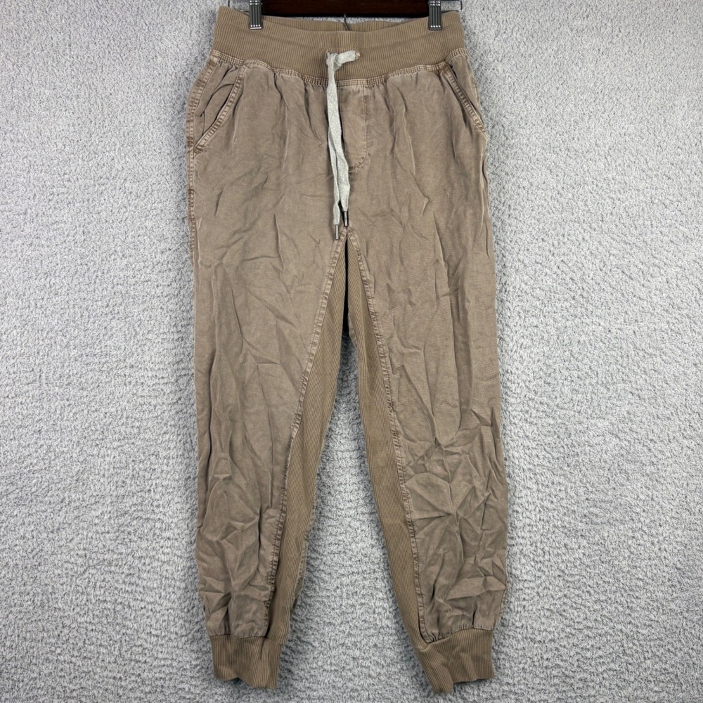 Aerie Joggers Womens XS Brown Elastic Waist Drawstring Cuffed Casual Loungewear